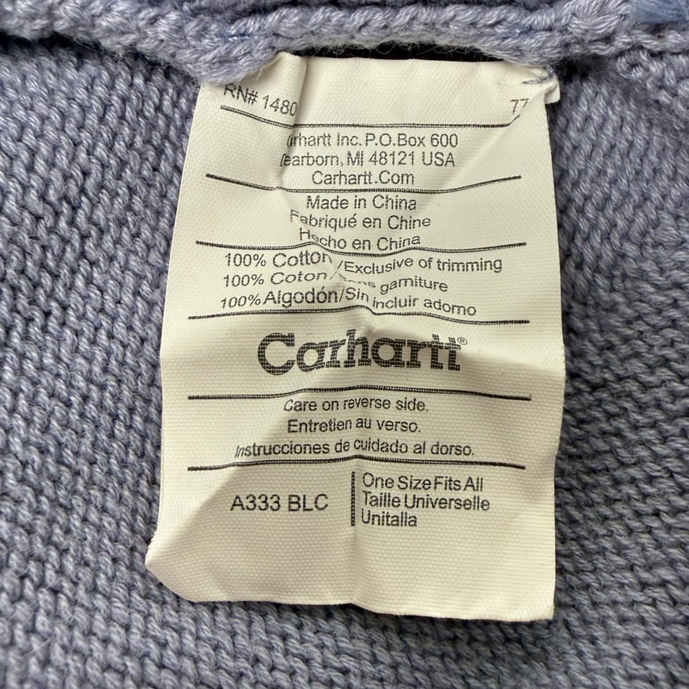 Carhartt Women's Light Blue/Purple 100% Cotton Knit Beanie Skull Cap Outdoor - Picture 13 of 13